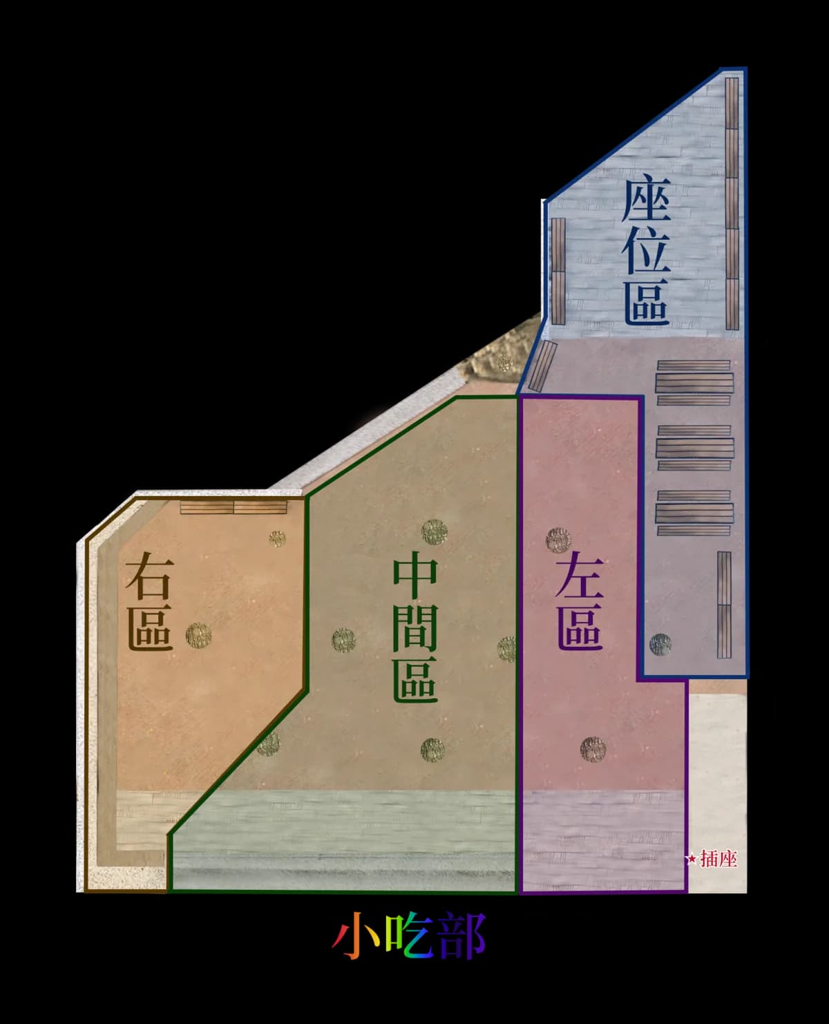 野台位置示意圖